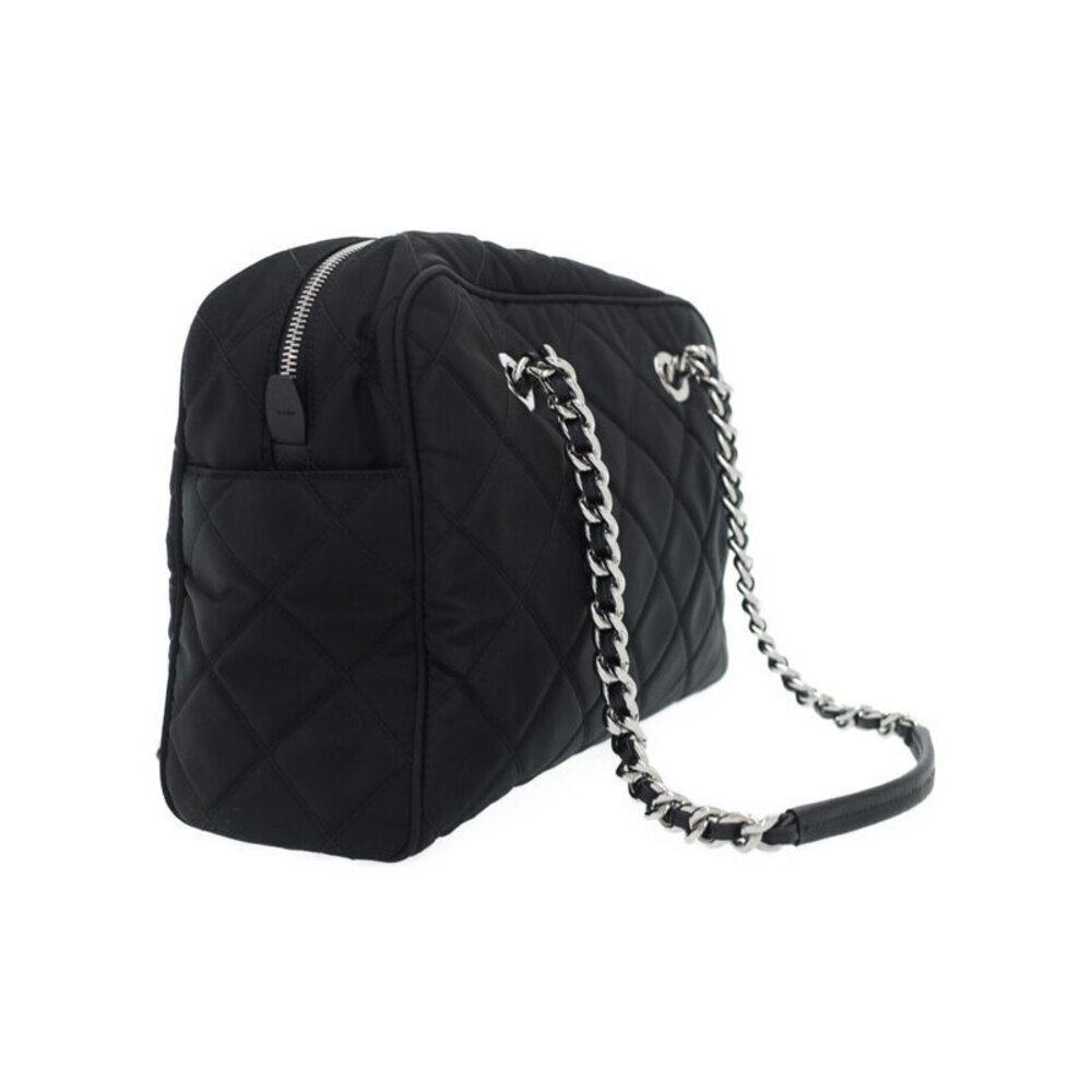 Prada Quilted Black Tessuto Bag Shoulder Chain Impuntu